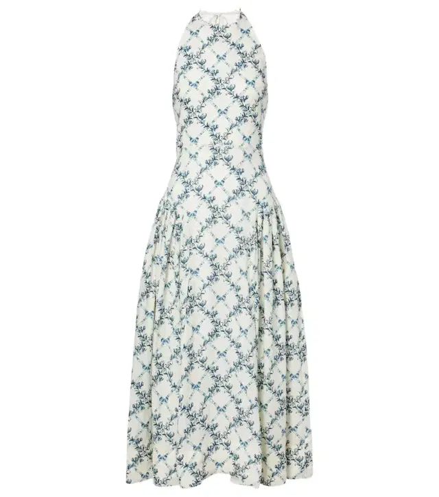 Agua by Agua Bendita Balsa open-back linen midi dress