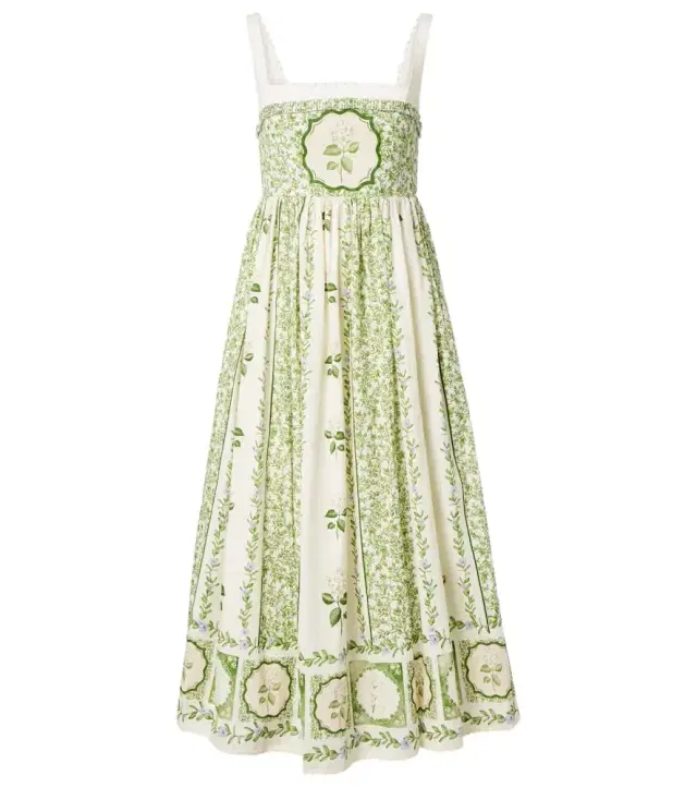 Agua by Agua Bendita Barbara floral cotton midi dress