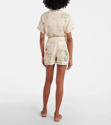 Agua by Agua Bendita Rommy floral linen Bermuda shorts | Thumbnail 3