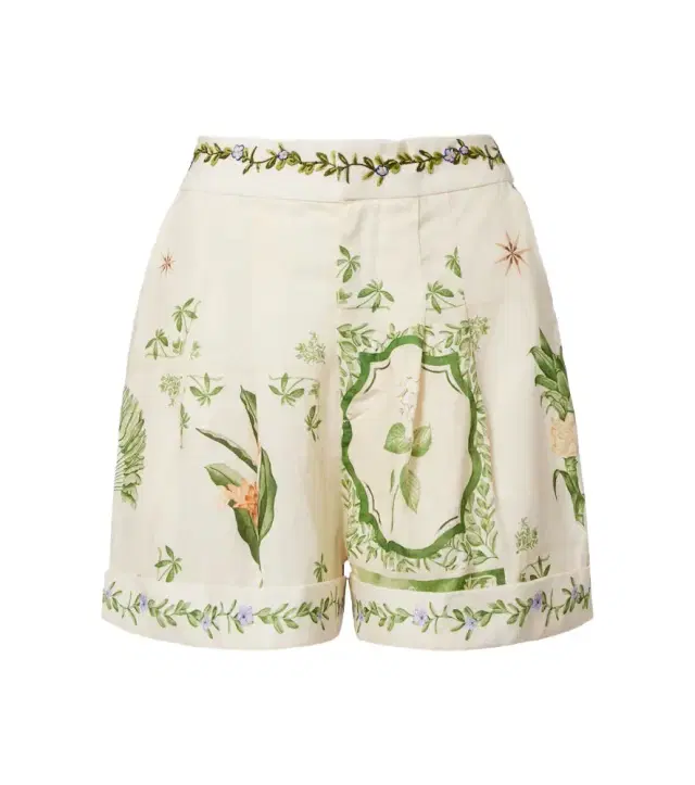 Agua by Agua Bendita Rommy floral linen Bermuda shorts