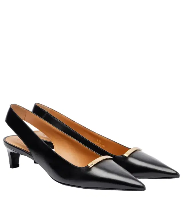 Tod's Barretta 40 leather slingback pumps