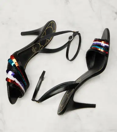 Valentino Garavani Sequined leather sandals | Thumbnail 2 Valentino Garavani Sequined leather sandals | Thumbnail 2