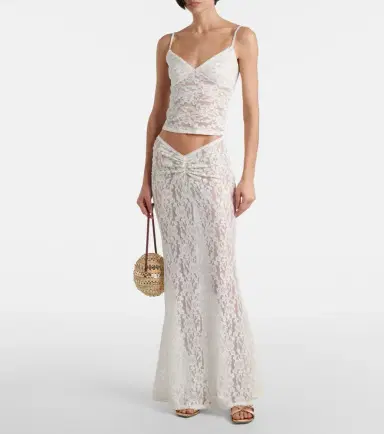 Bananhot Daisy lace maxi skirt | Thumbnail 2