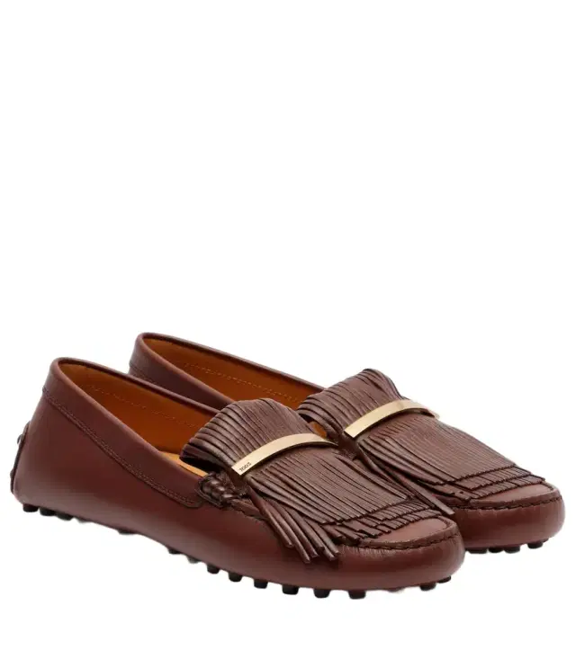 Gommino fringed leather driving shoes