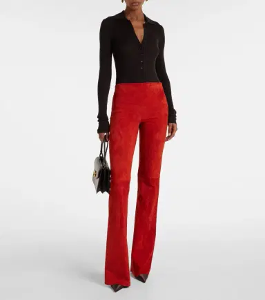 STOULS Gege high-rise suede flared pants | Thumbnail 5 STOULS Gege high-rise suede flared pants | Thumbnail 5
