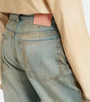 Acne Studios 2021F distressed mid-rise wide-leg jeans | Thumbnail 6