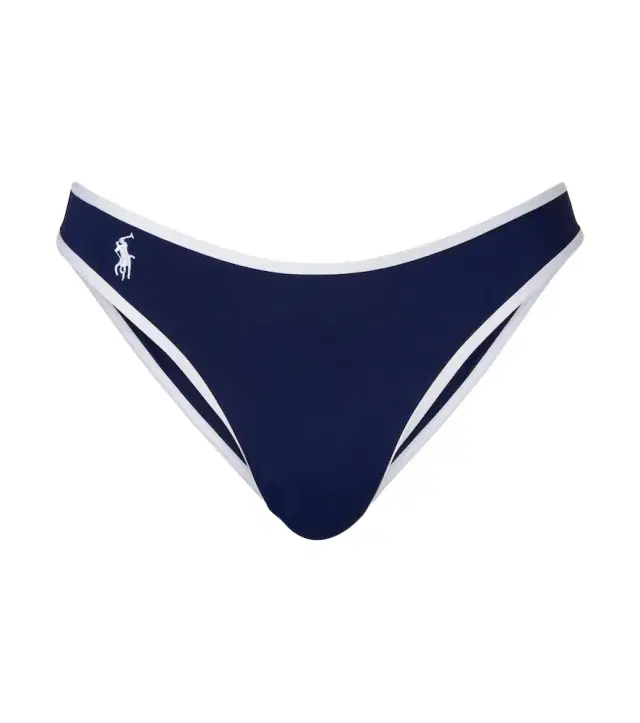 Polo Ralph Lauren High Leg Scoop logo bikini bottoms