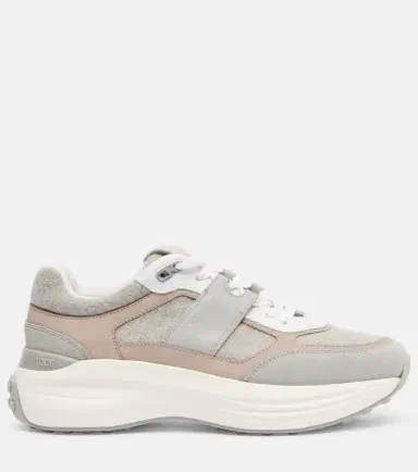 Tod's Leather-trimmed sneakers | Thumbnail 2 Tod's Leather-trimmed sneakers | Thumbnail 2