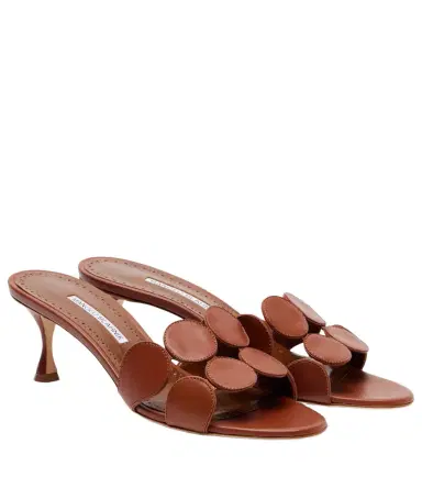 Manolo Blahnik Haribalmu 50 leather mules | Thumbnail 1 Manolo Blahnik Haribalmu 50 leather mules | Thumbnail 1