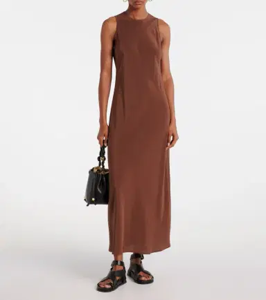 ASCENO Valencia silk crêpe maxi dress | Thumbnail 4