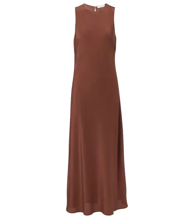 ASCENO Valencia silk crêpe maxi dress