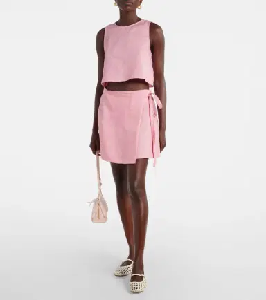 ASCENO Kobe linen crop top | Thumbnail 2