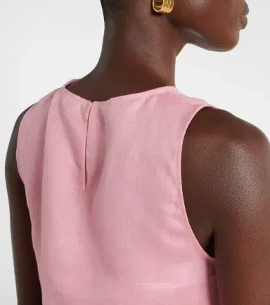 ASCENO Kobe linen crop top | Thumbnail 3