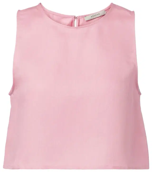 ASCENO Kobe linen crop top