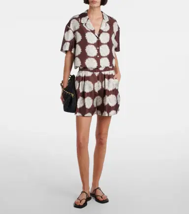 ASCENO Zurich printed silk twill shorts | Thumbnail 2