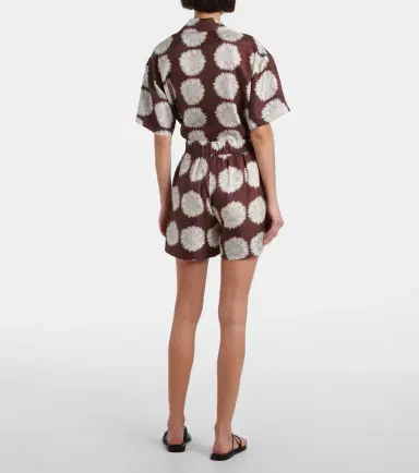 ASCENO Zurich printed silk twill shorts | Thumbnail 3
