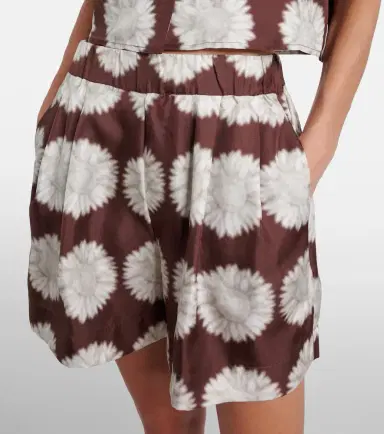 ASCENO Zurich printed silk twill shorts | Thumbnail 4