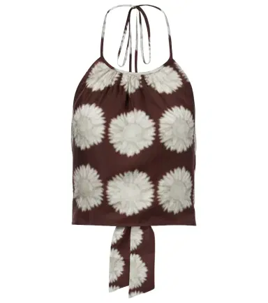 Asceno Bello printed halterneck silk top | Thumbnail 1