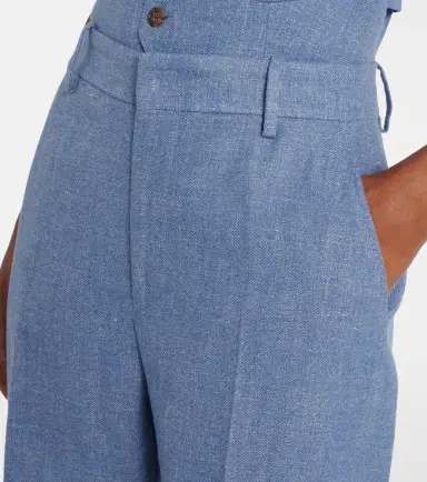 Polo Ralph Lauren Linen and cotton twill wide-leg pants | Thumbnail 4 Polo Ralph Lauren Linen and cotton twill wide-leg pants | Thumbnail 4