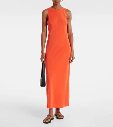 ASCENO Valencia silk maxi dress | Thumbnail 5