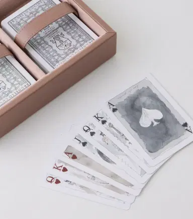 Brunello Cucinelli Leather playing card set and case | Thumbnail 2