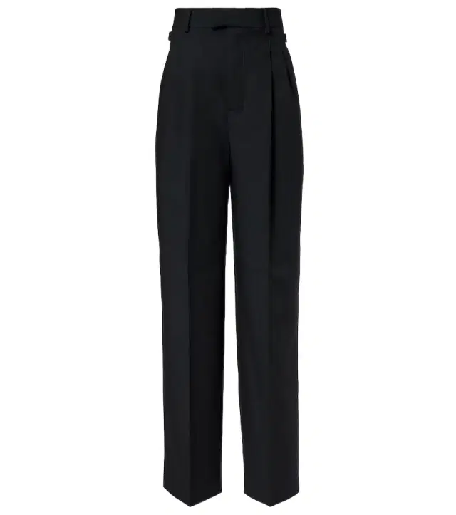 Ami Paris High-rise virgin wool twill pants