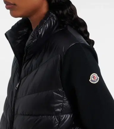 Moncler Down-paneled virgin wool cardigan | Thumbnail 3 Moncler Down-paneled virgin wool cardigan | Thumbnail 3