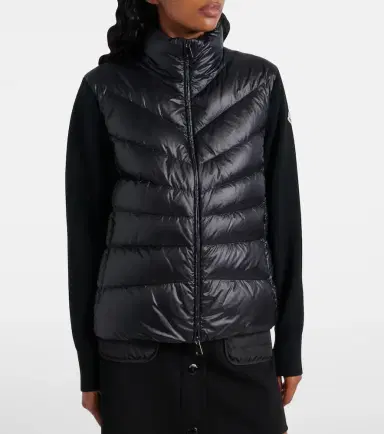 Moncler Down-paneled virgin wool cardigan | Thumbnail 5 Moncler Down-paneled virgin wool cardigan | Thumbnail 5