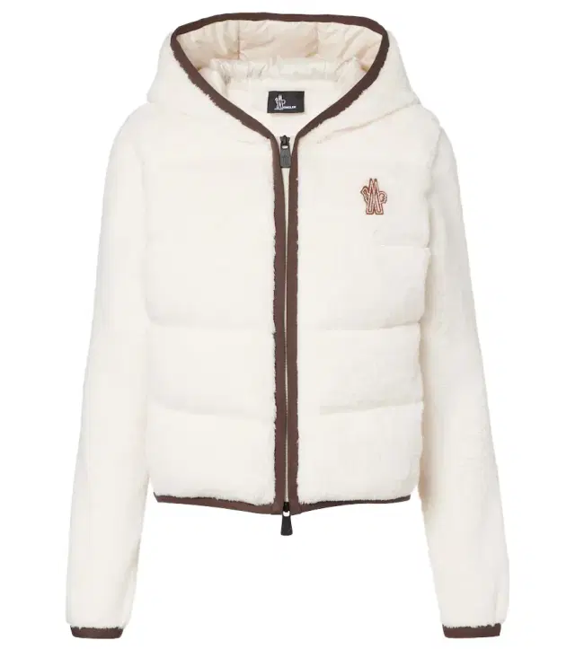 Hooded fleece down jacket