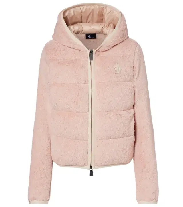 Down-paneled zip-up hoodie