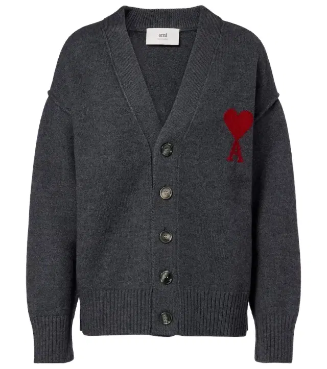 Ami Paris Ami de Caur virgin wool cardigan