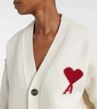 AMI PARIS Ami de Caur virgin wool cardigan | Thumbnail 3