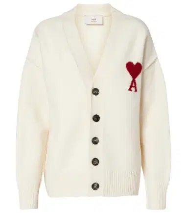 AMI PARIS Ami de Caur virgin wool cardigan | Thumbnail 1