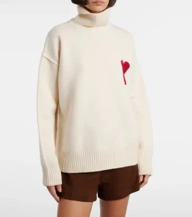 AMI PARIS Ami de Caur virgin wool turtleneck sweater | Thumbnail 3