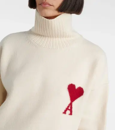AMI PARIS Ami de Caur virgin wool turtleneck sweater | Thumbnail 5