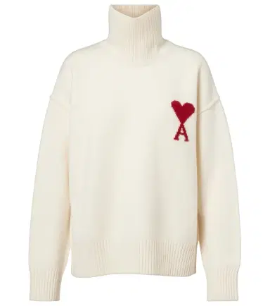 AMI PARIS Ami de Caur virgin wool turtleneck sweater | Thumbnail 1