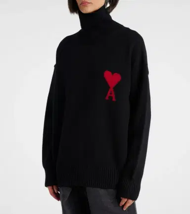AMI PARIS Ami de Caur virgin wool turtleneck sweater | Thumbnail 2
