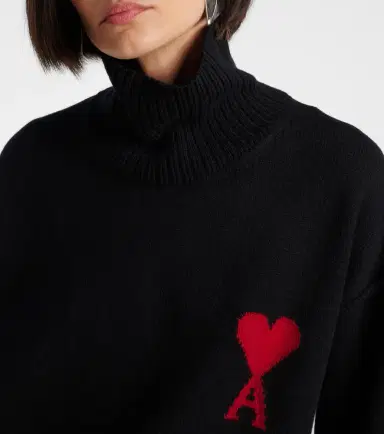 AMI PARIS Ami de Caur virgin wool turtleneck sweater | Thumbnail 6