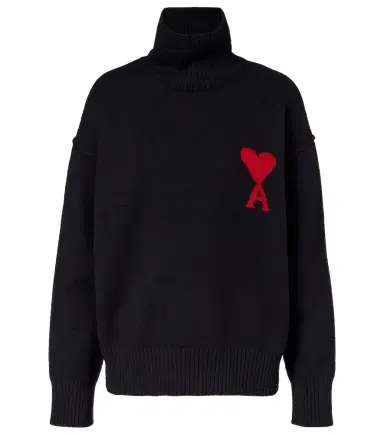 AMI PARIS Ami de Caur virgin wool turtleneck sweater | Thumbnail 1