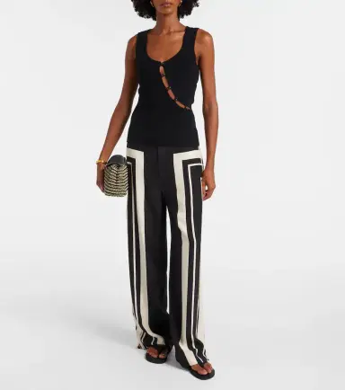 SIR Chiara cutout cotton-blend bouclé tank top | Thumbnail 2