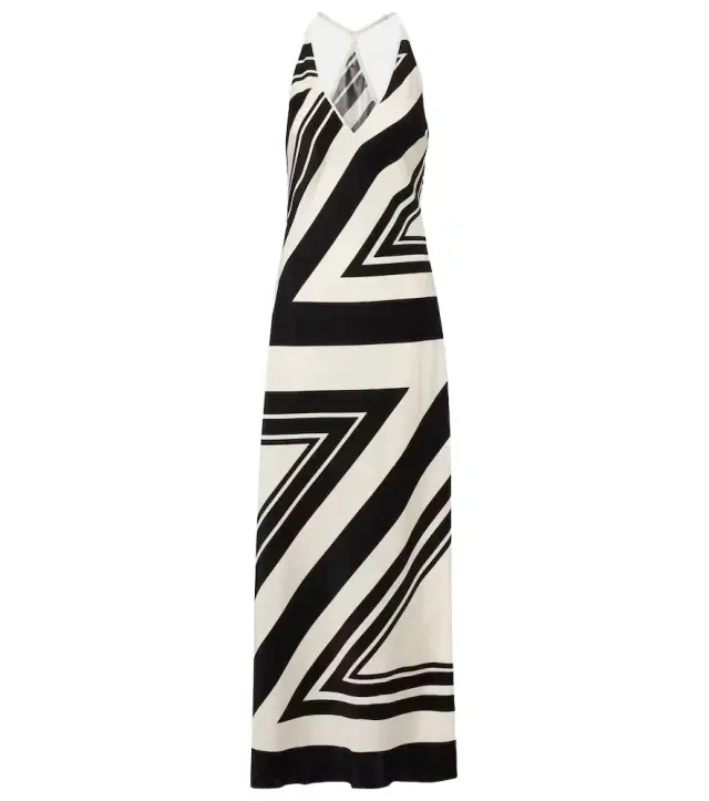 SIR Pietra printed silk crêpe maxi dress