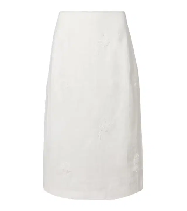 SIR Alessandra embroidered linen midi skirt