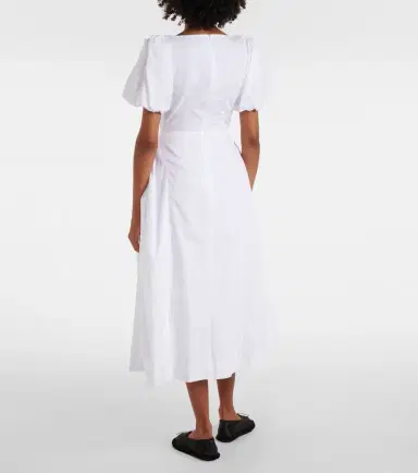 Simone Rocha Puff-sleeve cotton poplin midi dress | Thumbnail 4 Simone Rocha Puff-sleeve cotton poplin midi dress | Thumbnail 4
