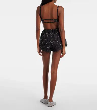 SIR Polka-dot high-rise silk shorts | Thumbnail 3