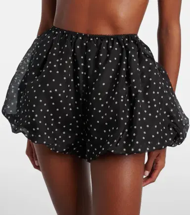 SIR Polka-dot high-rise silk shorts | Thumbnail 4