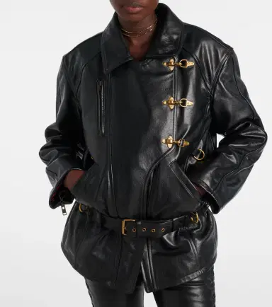 Isabel Marant Caitlyn belted leather jacket | Thumbnail 3 Isabel Marant Caitlyn belted leather jacket | Thumbnail 3