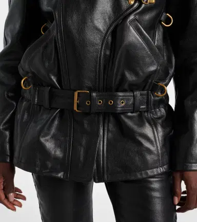 Isabel Marant Caitlyn belted leather jacket | Thumbnail 4 Isabel Marant Caitlyn belted leather jacket | Thumbnail 4