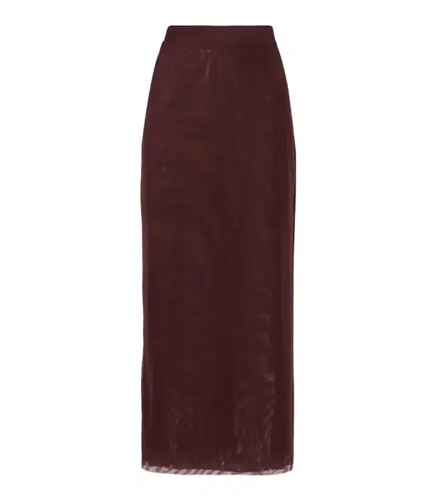 SIR High-rise jersey midi skirt