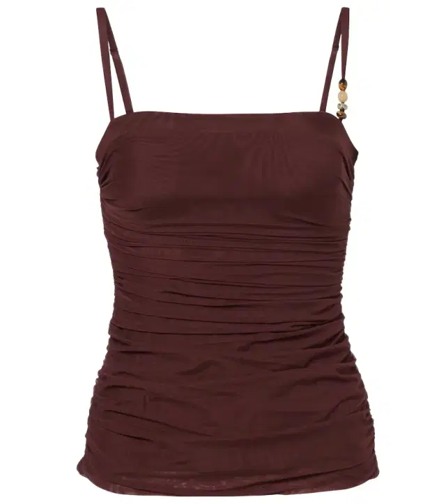 SIR Gathered jersey tank top