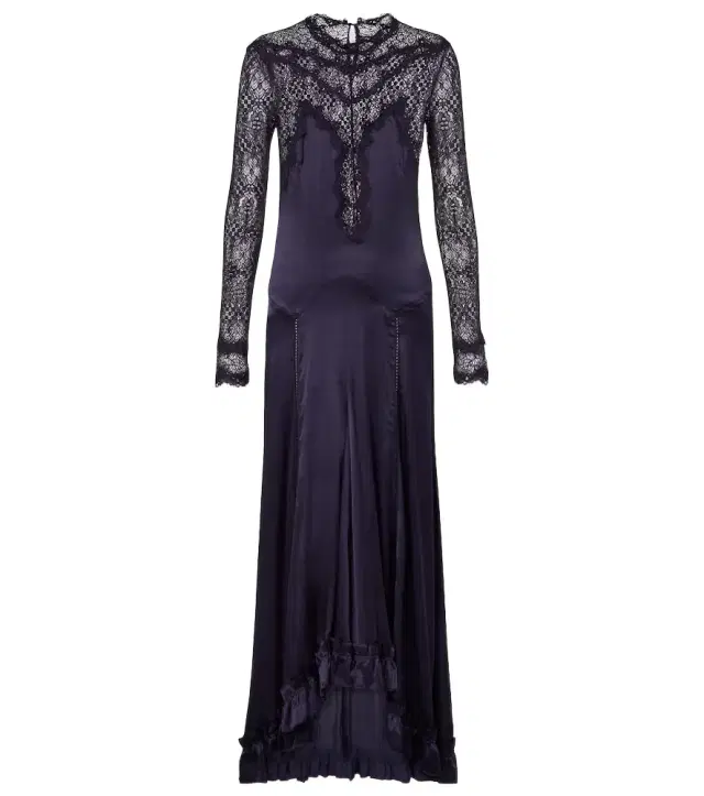 Isabel Marant Dolores lace-trimmed silk-blend satin gown